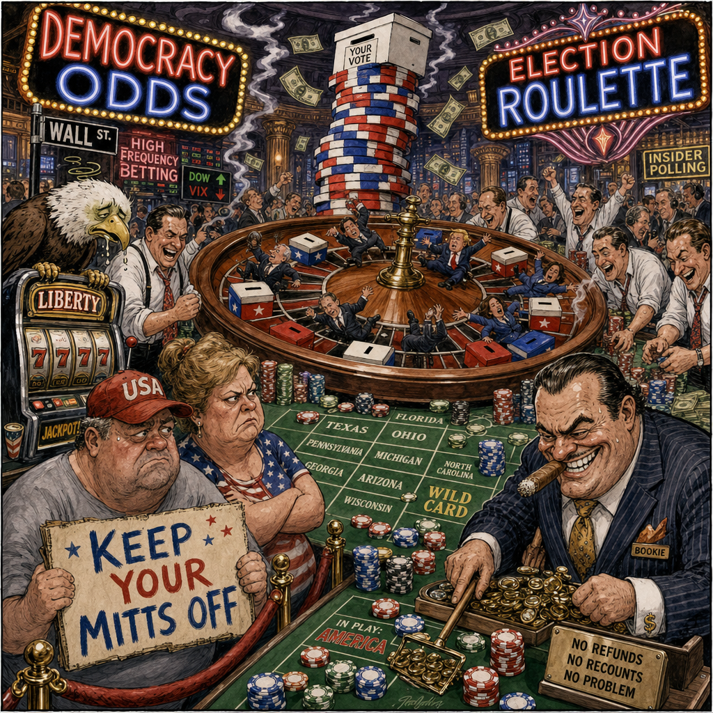 Political cartoon: Americans, it turns out, will gamble on absolutely anything — except, apparently, gambling.