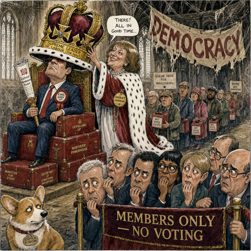 Don't worry — it's a perfectly democratic coronation; we asked the throne and it said yes.