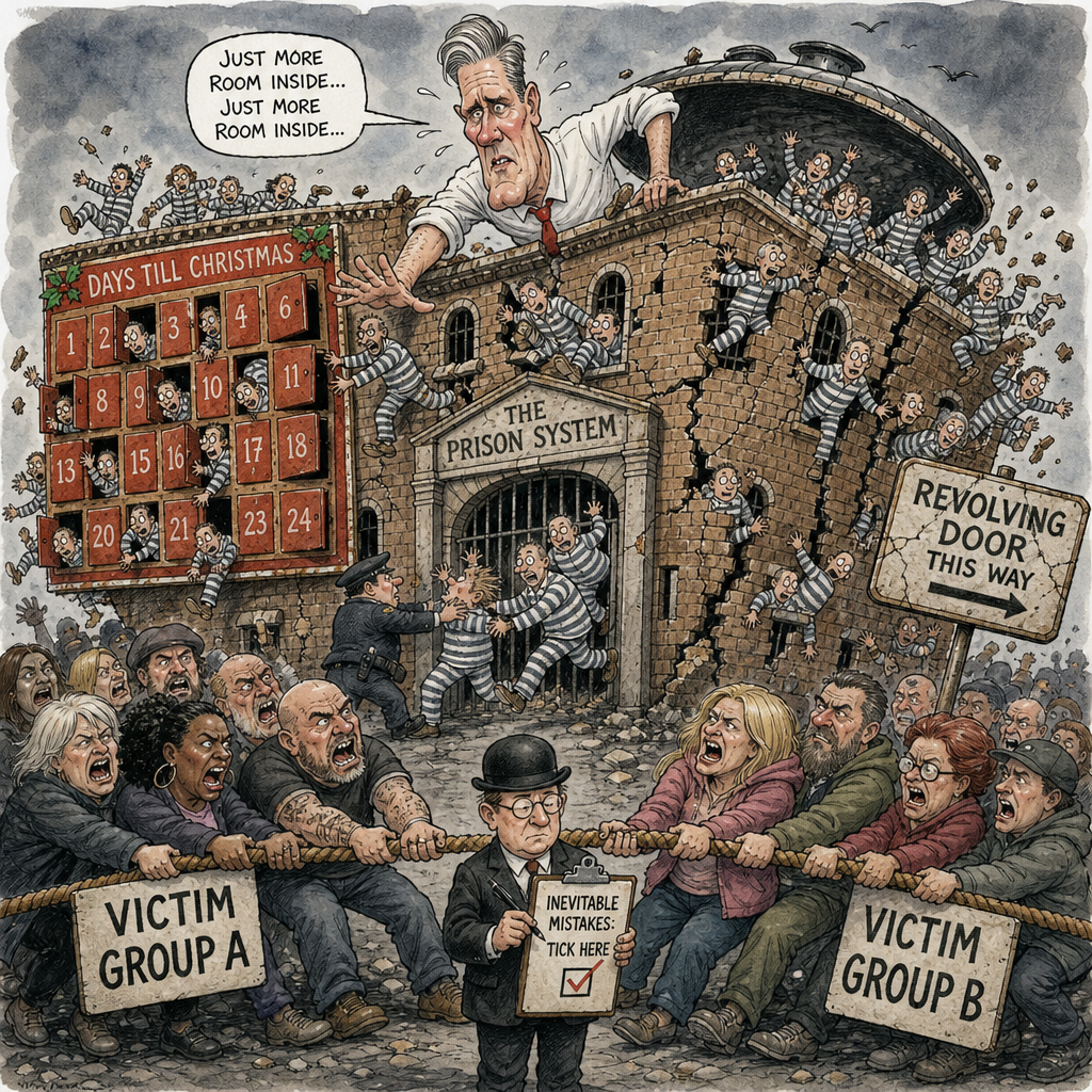 Political cartoon: The PM assured everyone the system was watertight, just as the lid blew off.