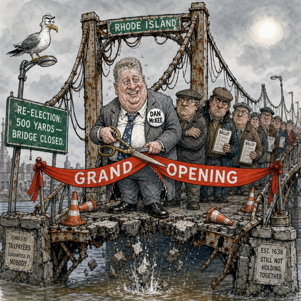 Rhode Island discovers the fastest way to bridge the political divide is to let one collapse.