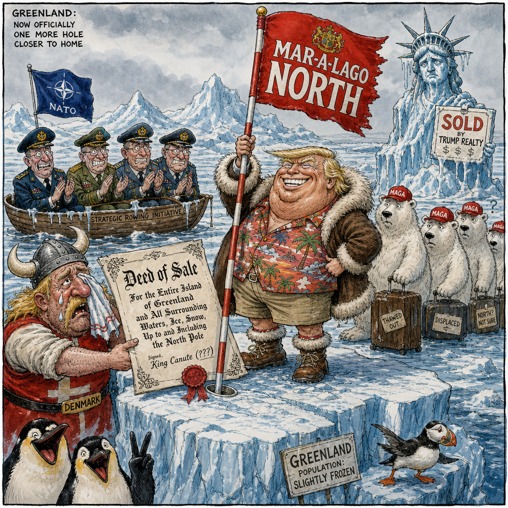The deal grants America permanent security control — and the polar bears a very unwelcome new landlord.